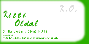 kitti oldal business card